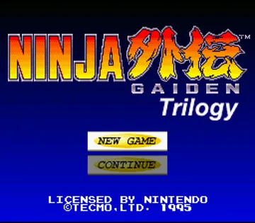 Ninja Gaiden Trilogy (USA) screen shot title